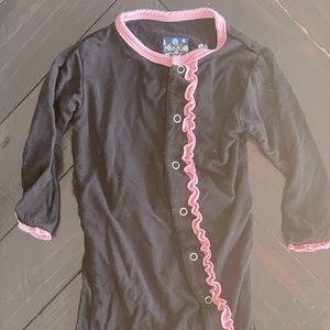 BLACK PINK SIZE 0-3 KICKEE PANTS COVERALL BABY